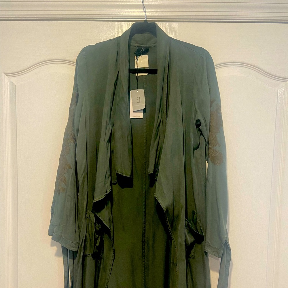 Brand new olive green trench coat